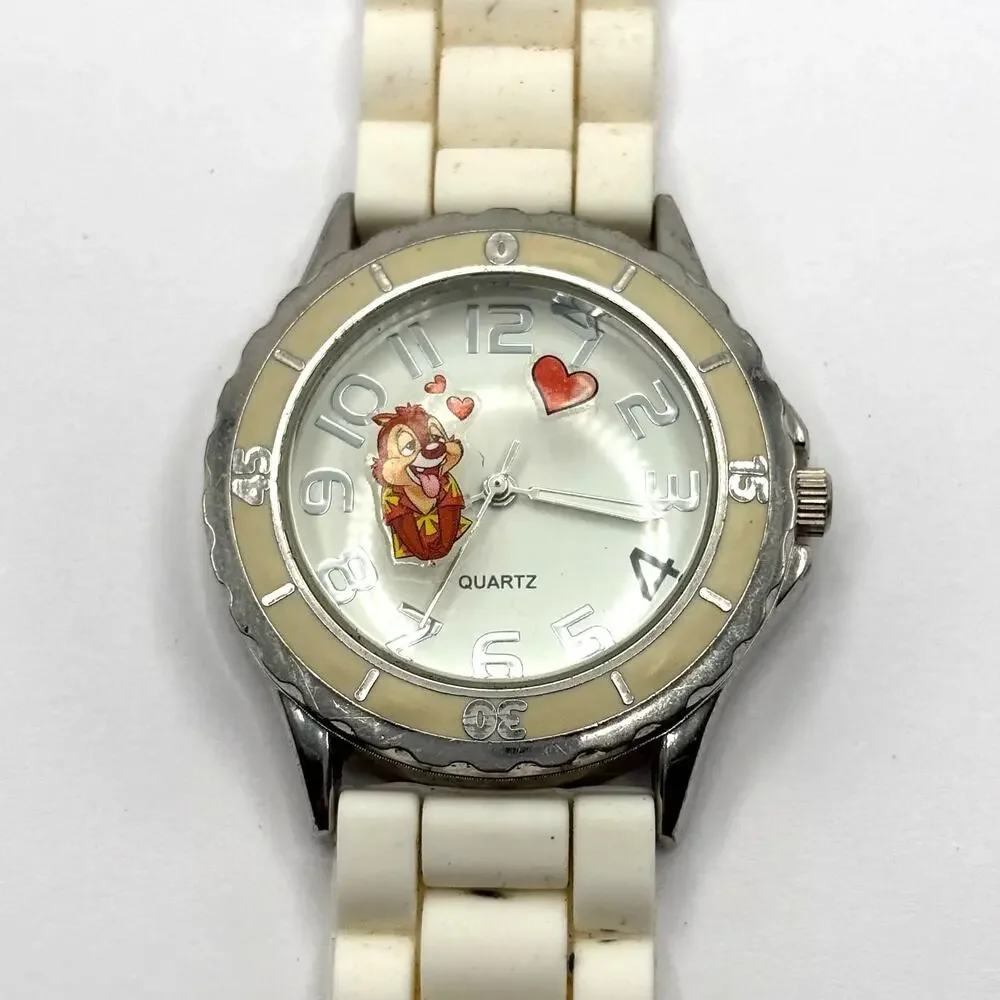 Cream & Silver Men's Watch